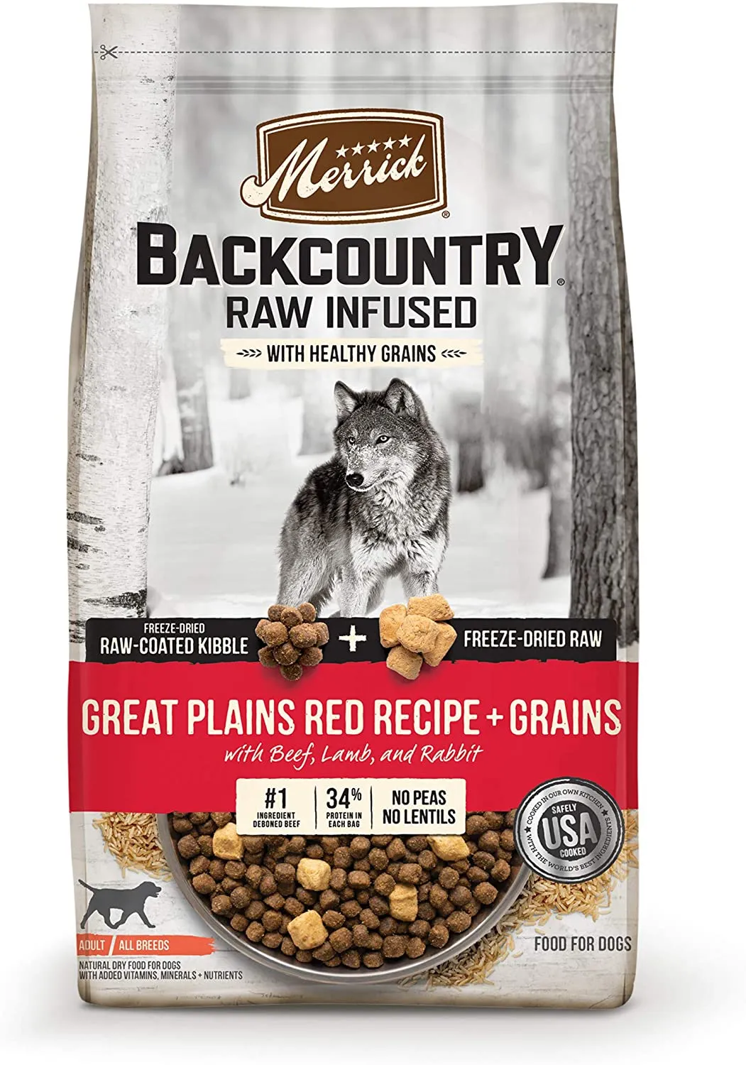 Merrick Backcountry Raw Infused Great Plains Red Recipe with Healthy Grains Dog Food