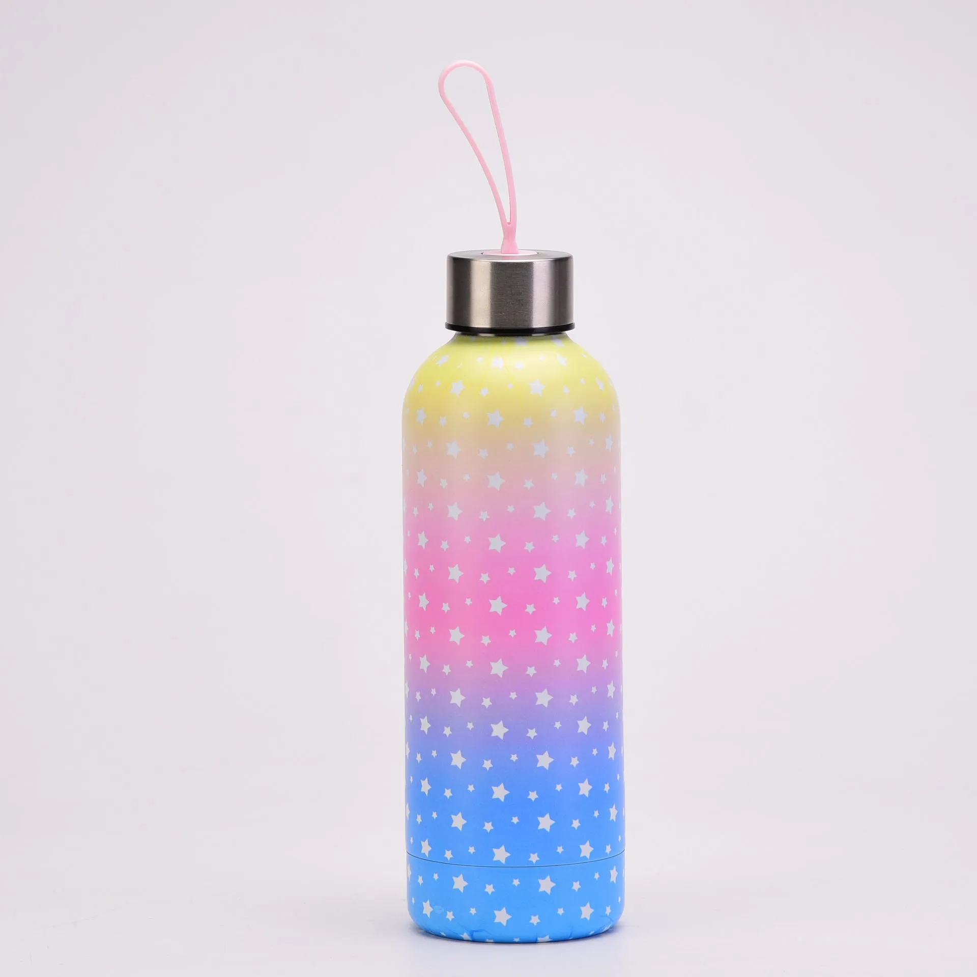 New Coke Bottle Thermos Cup Creative Starry Sky Gradient Coke Bottle Outdoor Portable Handle Sports Water Cup