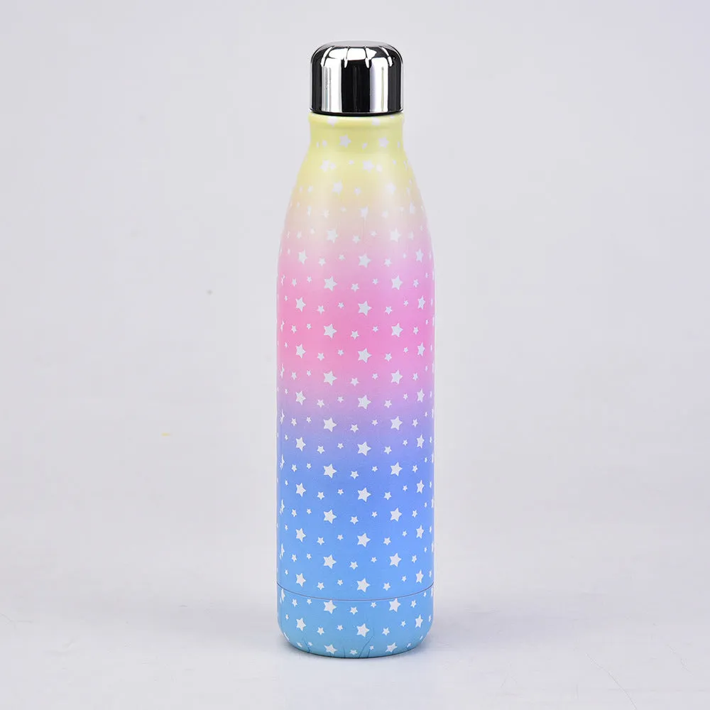 New Coke Bottle Thermos Cup Creative Starry Sky Gradient Coke Bottle Outdoor Portable Handle Sports Water Cup