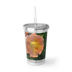 Peach Flower Suave Acrylic Cup