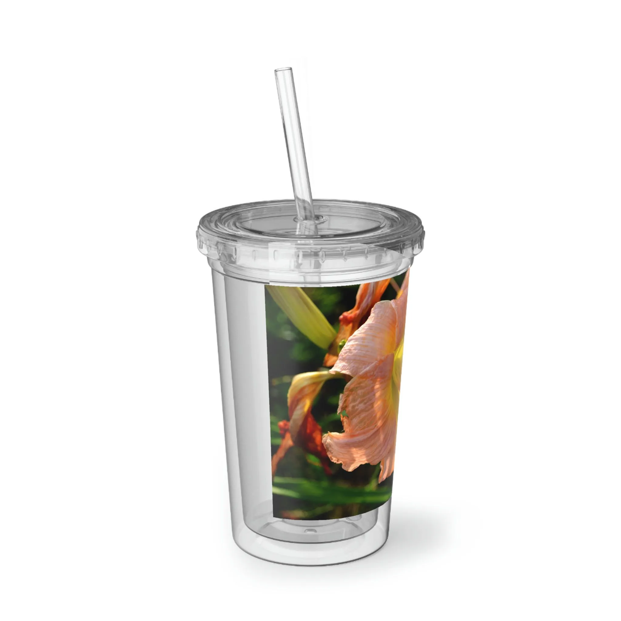 Peach Flower Suave Acrylic Cup