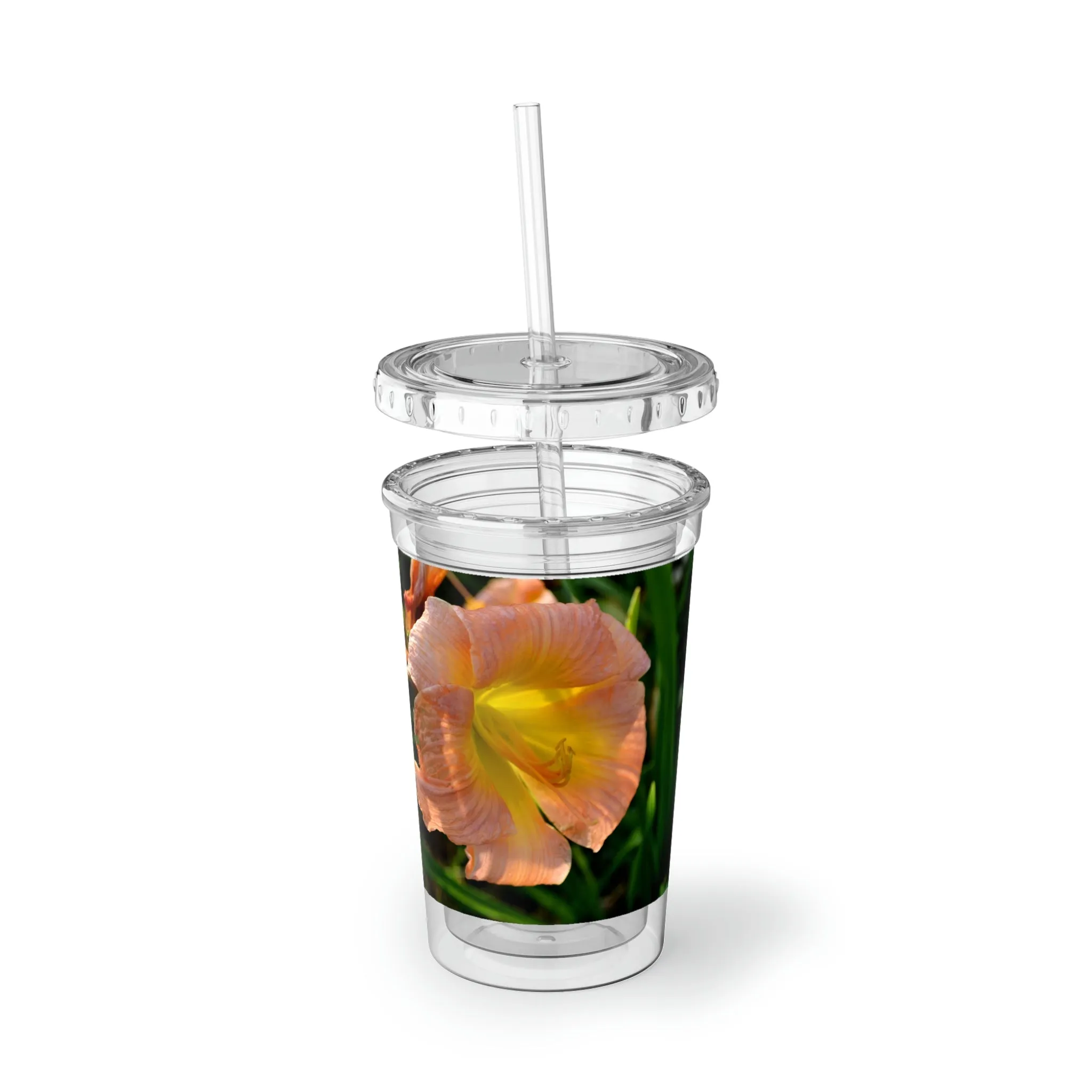 Peach Flower Suave Acrylic Cup