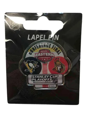 Pittsburgh Penguins Ottawa Senators 2017 NHL Eastern Conference Final Lapel Pin