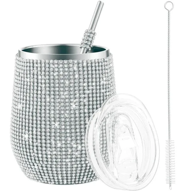 Pre Order:  Rhinestones Stainless Steel Cup