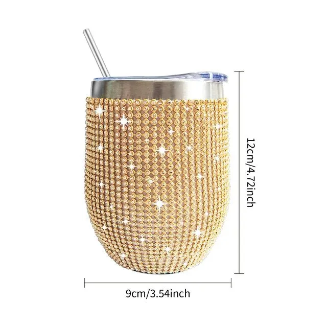 Pre Order:  Rhinestones Stainless Steel Cup