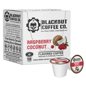 RASPBERRY COCONUT FLAVORED COFFEE PODS 18CT