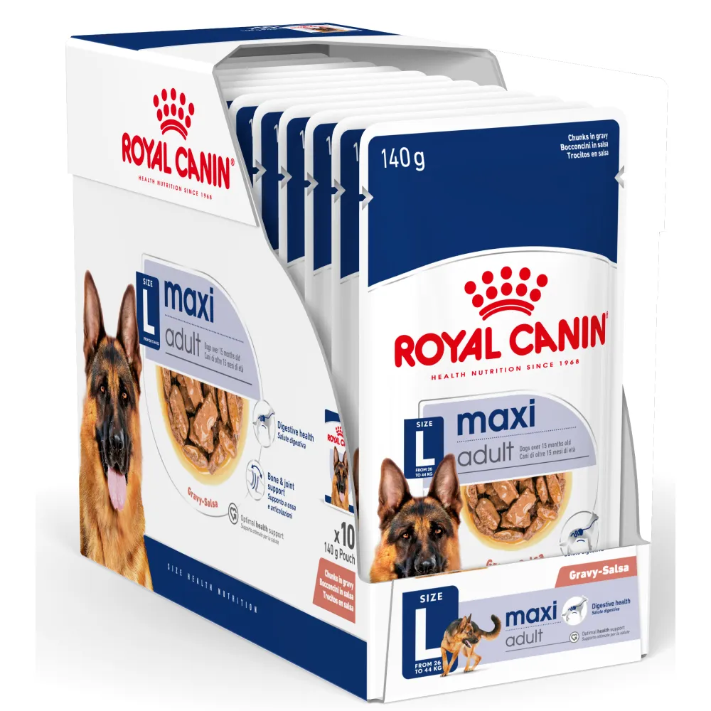 Royal Canin Boxer Dry Food and Maxi Adult Dog Wet Food Combo