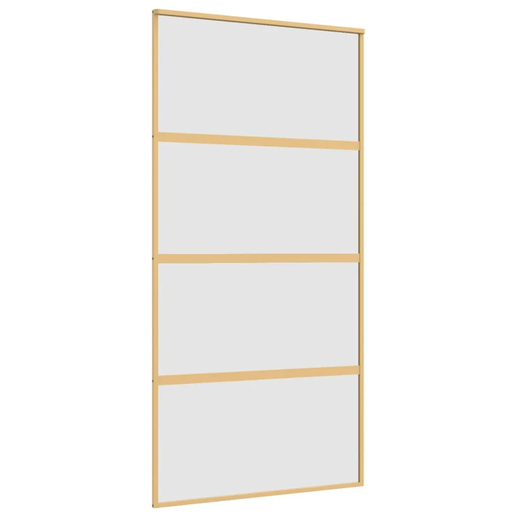 Sliding Door Gold 102.5x205 cm Frosted ESG Glass and Aluminium