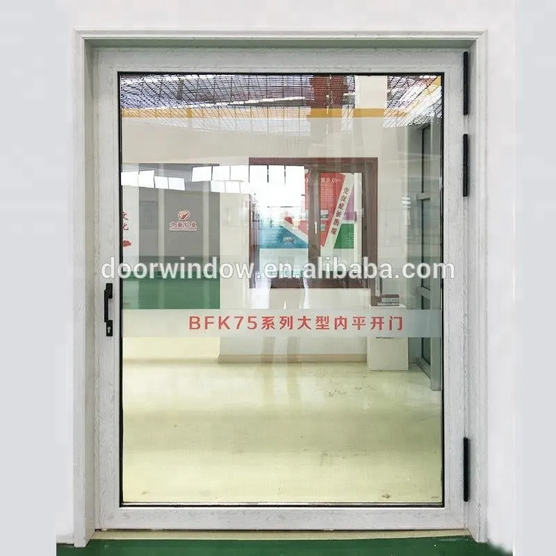 Super September Purchasing 2018 Hot Selling Front 180 degree interior glass hinge swing door Home Exterior Aluminum Glass Door by Doorwin