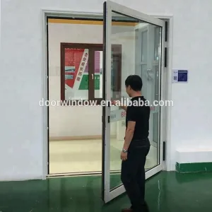 Super September Purchasing 2018 Hot Selling Front 180 degree interior glass hinge swing door Home Exterior Aluminum Glass Door by Doorwin