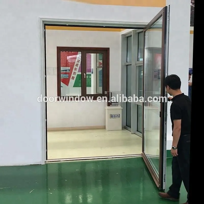 Super September Purchasing 2018 Hot Selling Front 180 degree interior glass hinge swing door Home Exterior Aluminum Glass Door by Doorwin