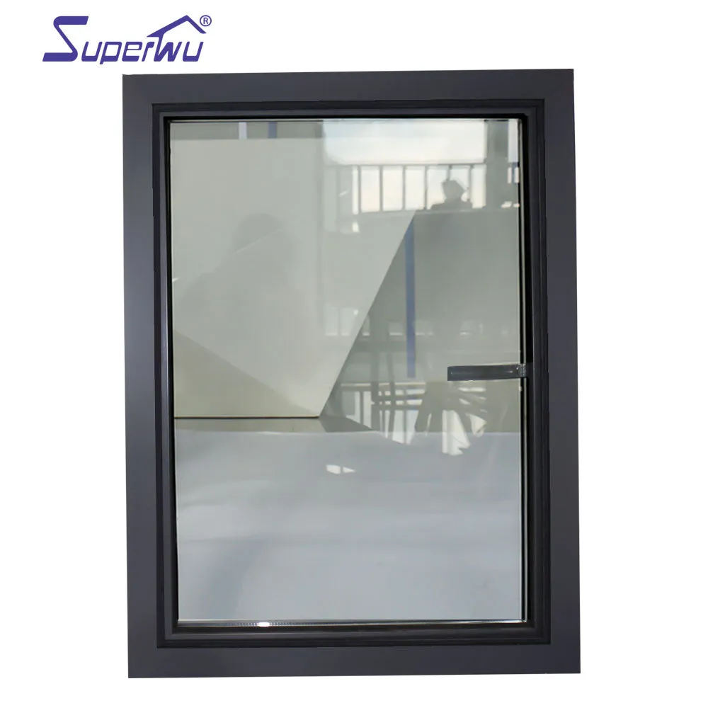 Superwu Original factory direct sales frosted glass privacy aluminum frame out swing windows