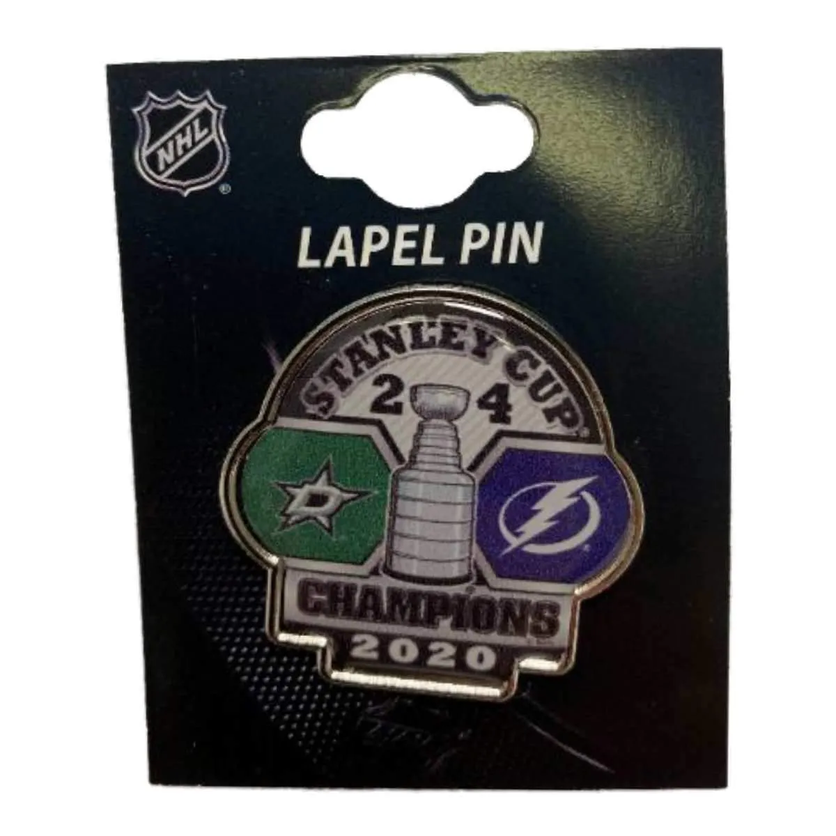 Tampa Bay Lightning 2020 NHL Stanley Cup Champions Aminco Game Score Lapel Pin