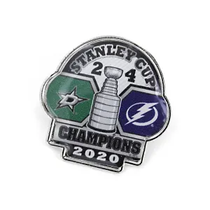 Tampa Bay Lightning 2020 NHL Stanley Cup Champions Aminco Game Score Lapel Pin