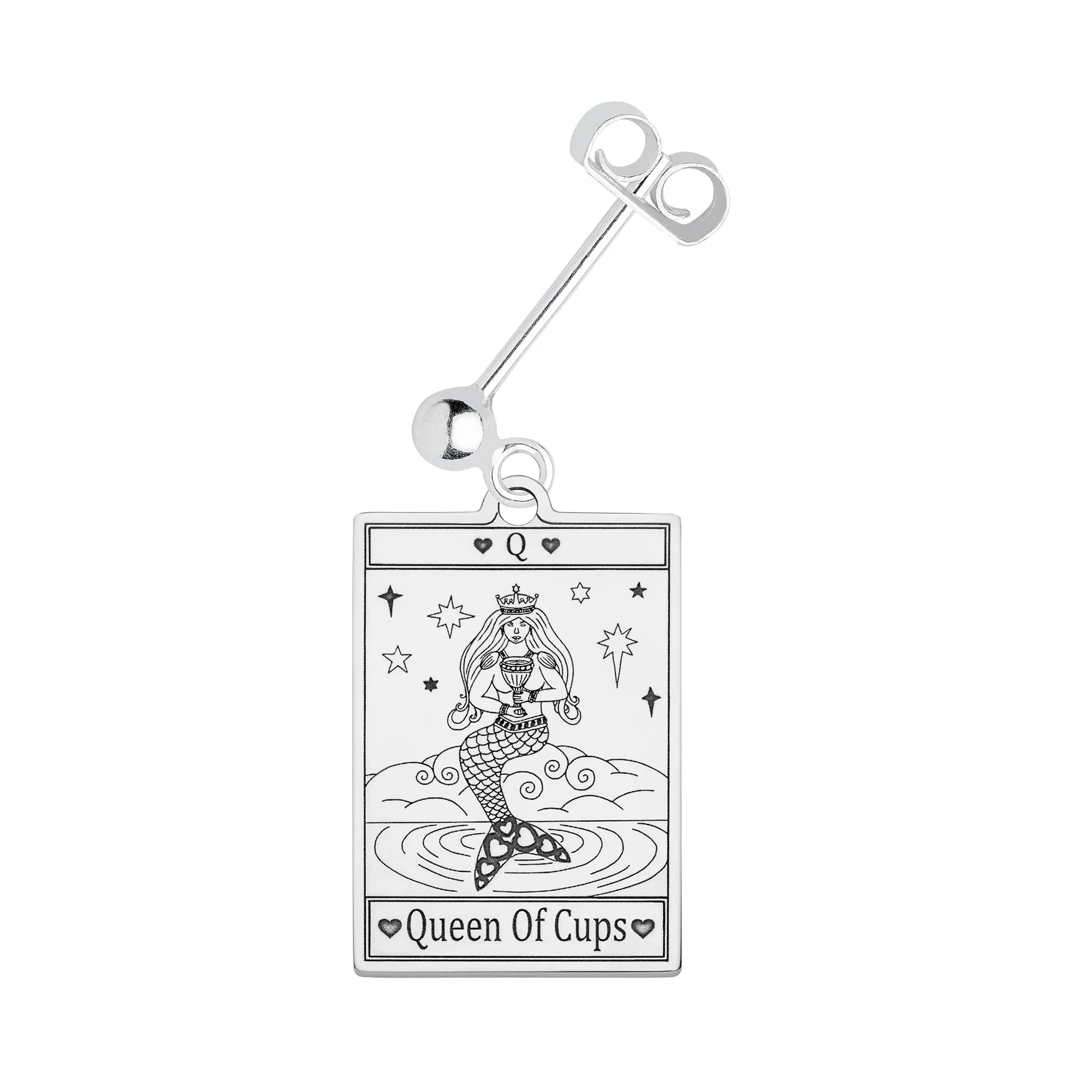 The Queen Of Cups Tarot Single Earring