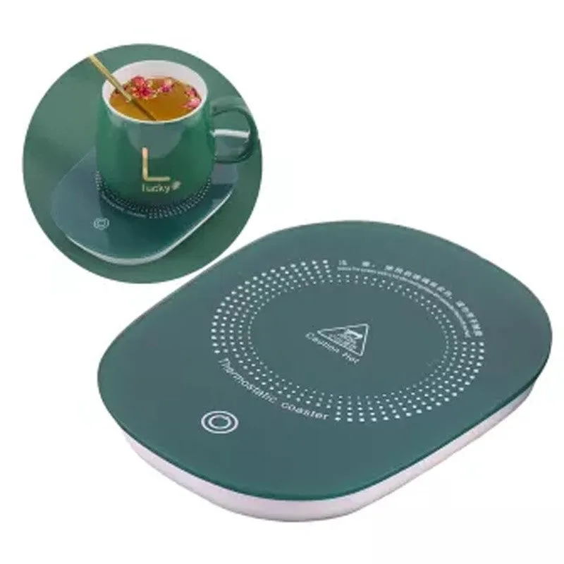 Toughened Gl Electric Heating Warmer Cup Pad Thermostatic for Coffee Tea