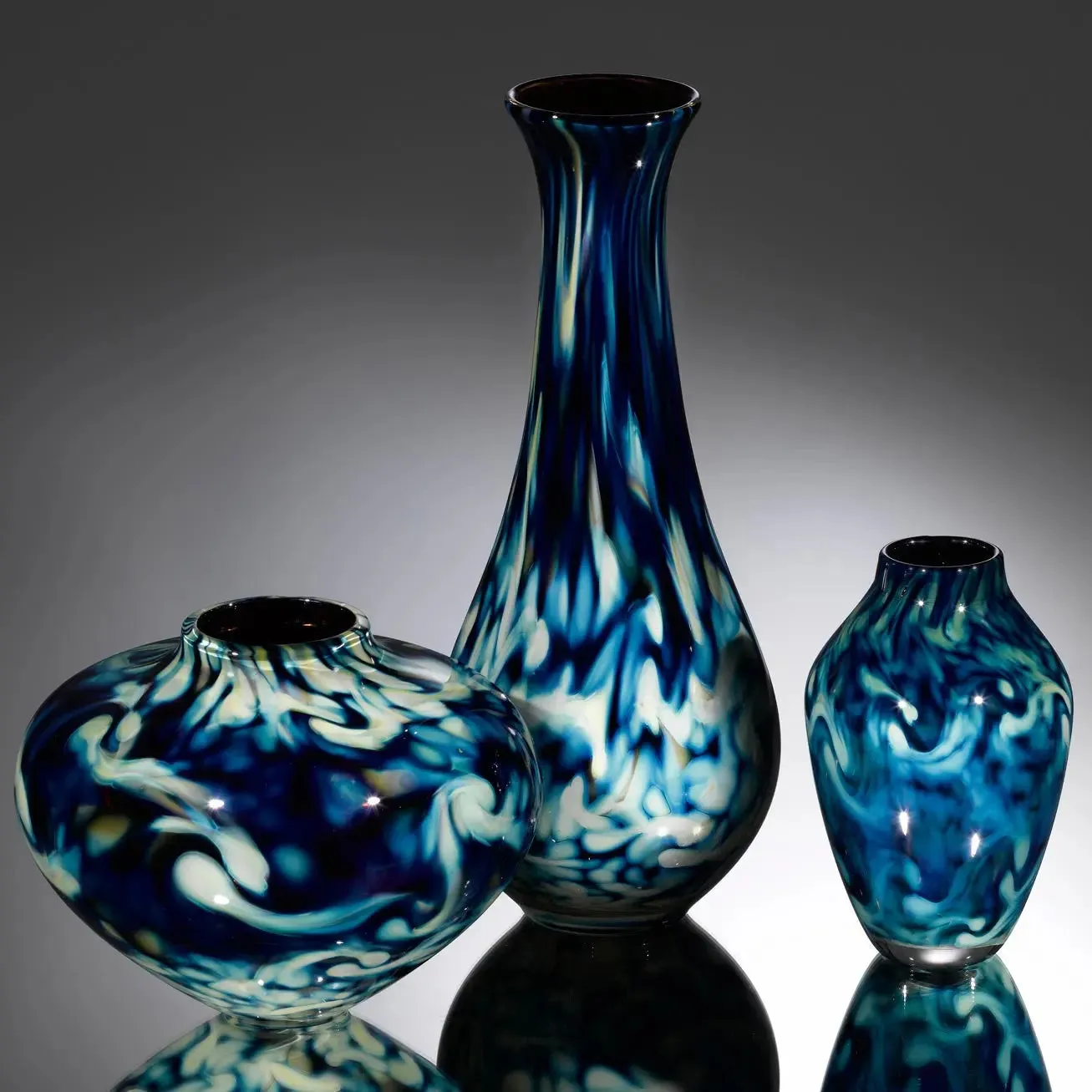 Treasure Chubby Pinch and Twist Vase by Jake Pfeifer of Hot Glass Alley