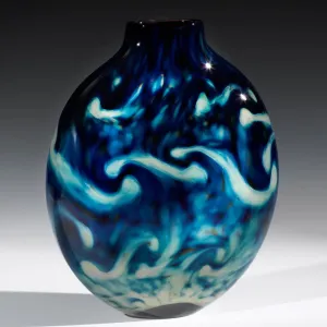 Treasure Pill Pinch and Twist Vase by Jake Pfeifer of Hot Glass Alley