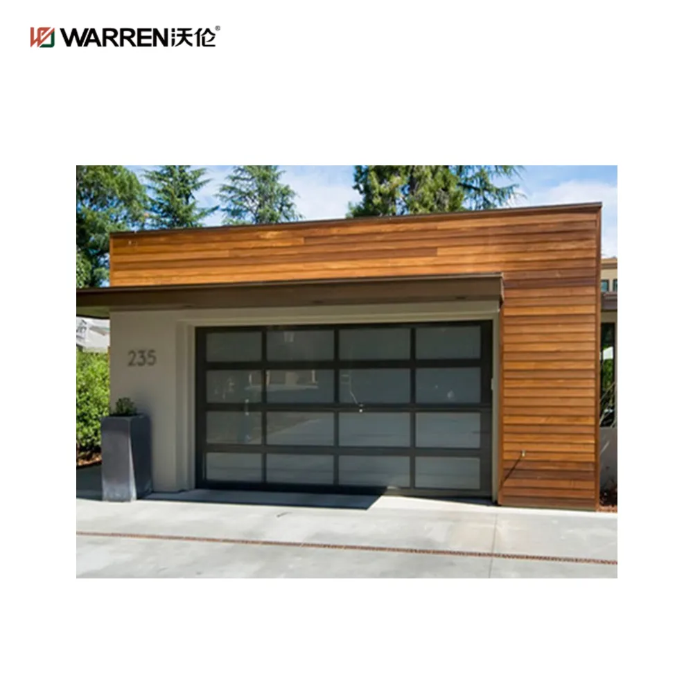 Warren 5x8 Modern Frosted Glass Garage Door With Windows