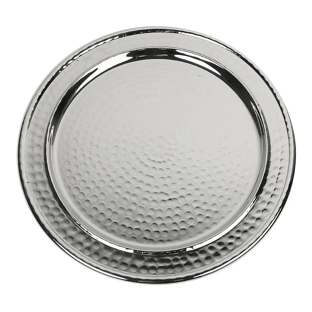 Wash Cup Plate Stainless Steel Hammered 7" (5 PP)