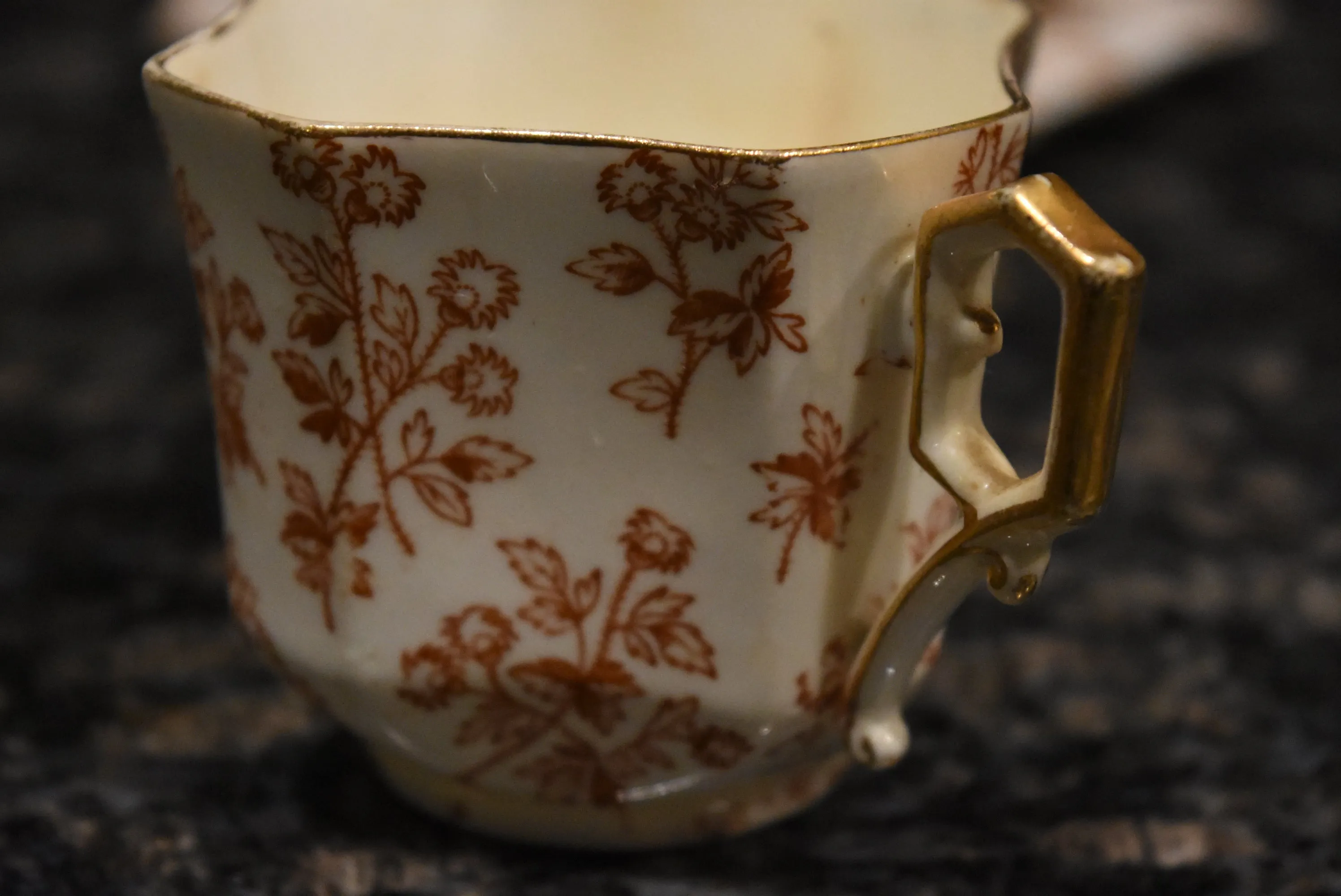 Wileman & Co. - Antique Square Thistles Teacup Trio